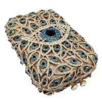 New Fashion Dinner Bag Eyes Diamond Party Bag Devil's Eye Rhinestone Clutch Female Bag main image 3