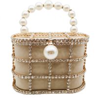 New Fashion Female Bag Metal Bucket Bag Pearl Diamond Bag Handbag With Chain Bag Wholesale main image 1