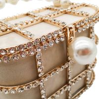 New Fashion Female Bag Metal Bucket Bag Pearl Diamond Bag Handbag With Chain Bag Wholesale main image 4