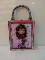 New Fashion Pu Box Bag Printed Pattern Handbag Acrylic Female Bag Wholesale sku image 9
