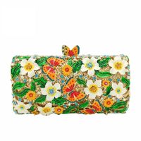 New Fashion Evening Bag Grease Flower Butterfly Clutch Bag Party Bag Party Evening Bag sku image 3