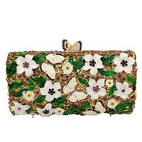 New Fashion Evening Bag Grease Flower Butterfly Clutch Bag Party Bag Party Evening Bag sku image 4