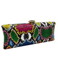 New Fashion Dinner Bag Colorful Snake Pattern Pu Female Bag Banquet Evening Bag Party Clutch main image 5