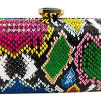 New Fashion Dinner Bag Colorful Snake Pattern Pu Female Bag Banquet Evening Bag Party Clutch main image 4