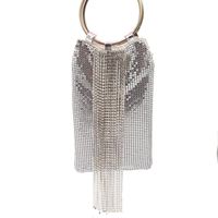 New Fashion Hand Ring Tassel Sequins Bag Diamonds Dinner Bag Aluminum Film Bag Handbag Party Bag sku image 3