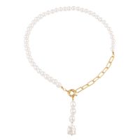 10333 Jujia Asymmetrische Legierung Perlenkette Mode Einfache Retro Anhänger Artikel Großhandel Direkt Vertrieb main image 6