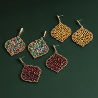 New Fashion Earrings Ethnic Wind Boho Element Geometric Rice Beads Earrings For Women Wholesale main image 6