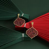 New Fashion Earrings Ethnic Wind Boho Element Geometric Rice Beads Earrings For Women Wholesale main image 3