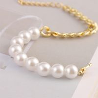 New Fashion Simple Chain Retro Pearl Necklace Bracelet Set Wholesale main image 3