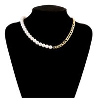 New Fashion Simple Chain Retro Pearl Necklace Bracelet Set Wholesale main image 6
