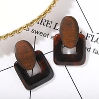 New Fashion Acetate Square Plate Earrings For Women Wholesale main image 4