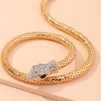 Nz1675 Naizhu Europäischer Und Amerikanischer Grenz Überschreiten Der Schmuck Großhandel Retro Mode Schlange Diamant Halskette Serpentine Armband Armband main image 4