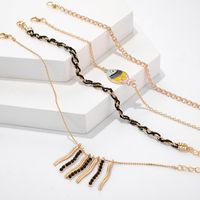 Korean New Fashion Foot Jewelry Color Dripping Oil Fish Anklet Summer Braided Black Anklet Wholesale main image 6