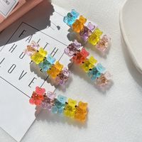 New Jelly Bear Candy Color Hairpin Creative Retro Simple Cheap Hairpin main image 1