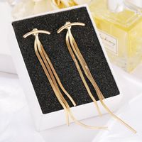 New Fashion Alloy Tassel Earrings Pendant Creative Simple Snake Bone Tassel Metal Long Earrings For Women Wholesale main image 5