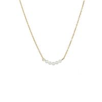 Emanco Grenz Überschreitende Neue Produkte Zubehör Einfache Perlen Kristall Halskette Edelstahl Dekorative Halskette Großhandel sku image 5