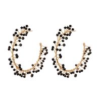 Fashion C Shape Inlaid Pearls Alloy No Inlaid Earrings Ear Studs sku image 2