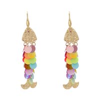 New Round Sequins Color Shell Fish Scale Fish Earrings Fashion Earrings For Women Wholesale sku image 2