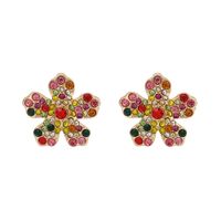 New Fashion Flowers Simple Diamond Earrings For Women Wholesale sku image 2