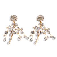 New Fashion Shiny Diamond Branch Earrings For Women Wholesale sku image 1