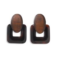 New Fashion Acetate Square Plate Earrings For Women Wholesale sku image 1