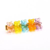 New Jelly Bear Candy Color Hairpin Creative Retro Simple Cheap Hairpin sku image 1
