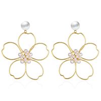 5041151 Han Zhi Shang Europäische Und Amerikanische Neue Blumen Perlen Ohrringe Kreative Retro Einfache Gänseblümchen Blumen Ohrringe sku image 1
