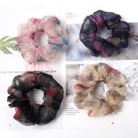 New Fashion Fabric Lace Yarn Small Fragrance Wind Flowers Cheap Scrunchies Wholesale main image 1