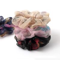 New Fashion Fabric Lace Yarn Small Fragrance Wind Flowers Cheap Scrunchies Wholesale main image 5