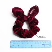 New Korean Retro Velvet Rabbit Ears Cheap Scrunchies Wholesale main image 5