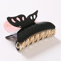 Korean New Fashion Butterfly Hair Clip Black Plastic Grab Clip Wholesale main image 5