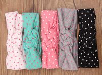 New European And American Polka Dot Cross Hairband Children Baby Weave Twist Peaceful Knot Hair Hoop Infant Hair Accessories Wholesale main image 2