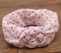 New European And American Polka Dot Cross Hairband Children Baby Weave Twist Peaceful Knot Hair Hoop Infant Hair Accessories Wholesale main image 4