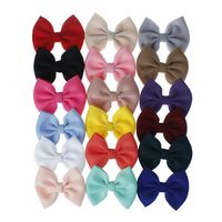 Children Hairpin Hairpin New Solid Color Bow Hair Accessories Wholesale Nihaojewelry main image 5