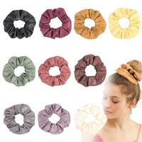 New Fashion Leather Metal Pu Fabric Cheap Scrunchies Wholesale main image 6