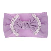 Europe Et En Amérique Croix Frontière Bébé Cheveux Accessoires Super Doux Nylon Arc Dentelle Enfants Bande De Cheveux Bandeau Ventes Directes D'usine main image 1