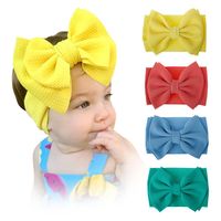 New Children's Hair Accessories Big Bow Hair Band Cloth Baby Headwear Wholesale main image 3