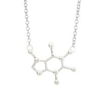New Fashion Chemical Molecular Pendant Necklace Pentagram Molecular Necklace Wholesale main image 1