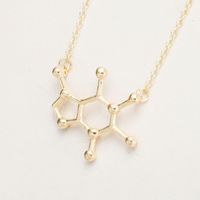 New Fashion Chemical Molecular Pendant Necklace Pentagram Molecular Necklace Wholesale main image 3