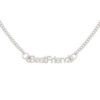 New Fashion Best Friends English Alphabet Necklace Environmental Protection Color Preservation Electroplated Gold Silver Black Clavicle Chain Wholesale main image 1