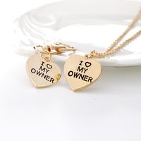 New Love Pendant Necklace I Love My Owneri Lovemydog Pet Dog Bone Necklace Wholesale main image 3