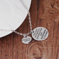 Simple I Love You Forever English Tag Necklace Mother&#39;s Day Gift Heart Pendant Necklace main image 5