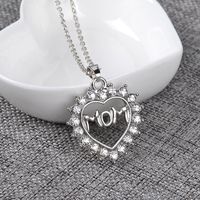 New Fashion Love Diamond Mom Mother&#39;s Day Gift Necklace Wholesale main image 6