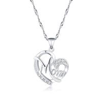 New Fashion Creative Mother&#39;s Day Gift Mom Diamond Necklace Wholesale main image 1