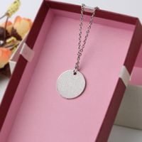 New Round Tag Necklace Dripping Letters Really A Mermaid Mermaid Pendant Necklace Wholesale main image 4