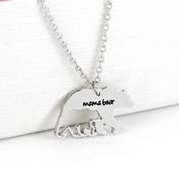 New Bear Necklace Clavicle Chain Mother&#39;s Day Gift Mama Bear Animal Bear Necklace Wholesale main image 3