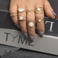 New Fashion Wild Creative Exaggerated Multi-style Geometric Suit Joint Ring Wholesale main image 1