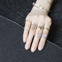 New Fashion Wild Creative Exaggerated Multi-style Geometric Suit Joint Ring Wholesale main image 4