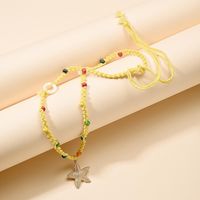 New Fashion Creative Hand-woven Bohemian Alloy Starfish Pendant Necklace Wholesale main image 4