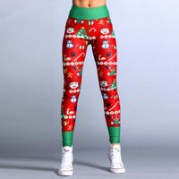 Heißer Verkauf Heißer Stil Europäische Und Amerikanische Damen Weihnachten Digitaldruck Sport Yoga Leggings Frauen sku image 11